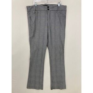 Torrid Plaid Studio Trouser‎ Bootcut Ponte Pant size 20 Tall Black White Stretch